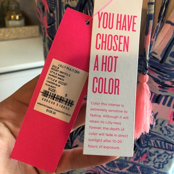 LILLY PULITZER Margot Dress in Whisper Blue Yeah Buoy Print Sz S NWT - Picture 6 of 14